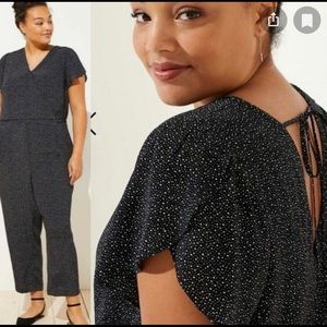 LOFT Plus black jumpsuit size 16